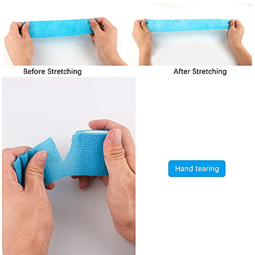 24 Pack 2 Inches X 5 Yards Self Adherent Bandages Wrap Cohesive Wrap