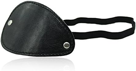 WISDOMTOY Unisex Holiday Halloween Party PU Leather Eyeshade Eyepatch Cosplay Props Role Play Toy, Black