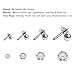 8pcs Cartilage Earrings Stud Sets with Cubic Zirconia,16G Surgical Steel Helix Earrings Piercing Jewelry,2mm-5mm,Silver