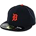MLB Detroit Tigers Authentic On Field Road 59FIFTY Fitted Cap, NAVY, 7