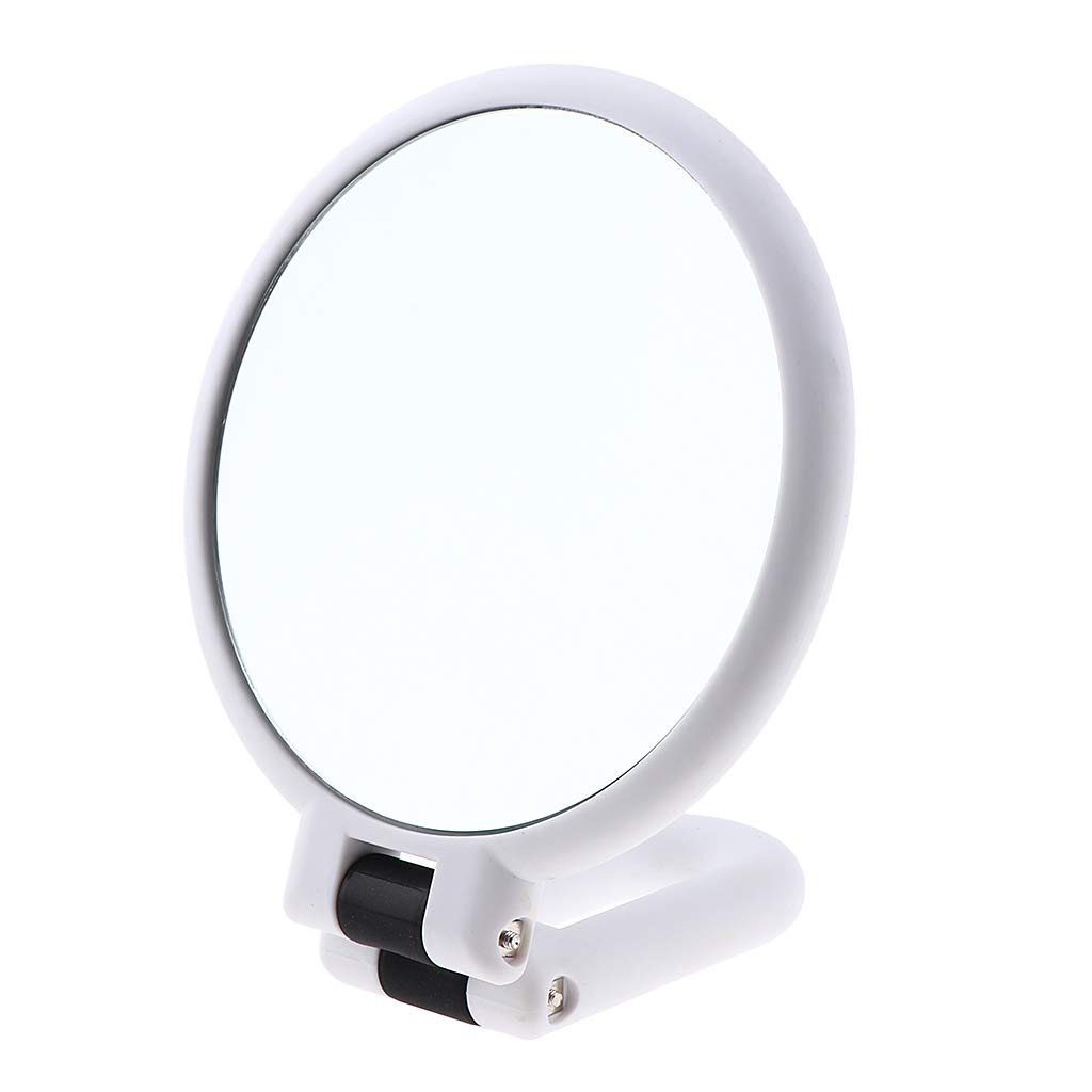 Fenteer Double Sided Folding Handheld Mirror Normal & Magnification