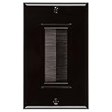 Buyer's Point Brush Wall Plate [UL Listed], Decora Style, Cable Pass Through Insert for Wires, Single Gang Cable Access Strap, Wall Socket for HDTV, HDMI, Home Theater Systems (Black)