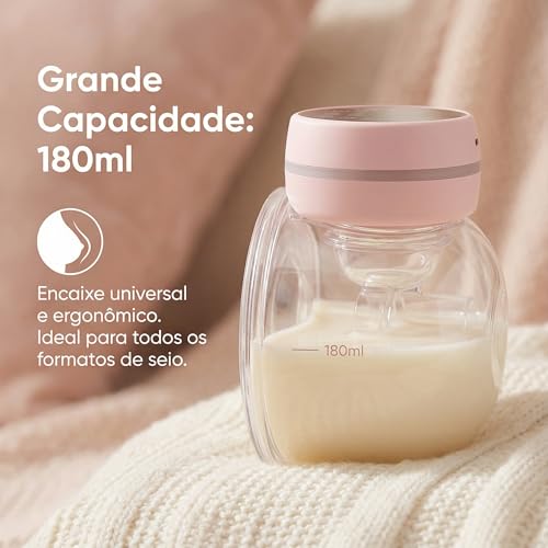 Bomba De Tirar Leite Elétrica Portátil Recarregável Libera Mãos É Anti-vazamento E Tem 3 Modos 12 Níveis De Sucção Bomba Extratora de Leite (branco)