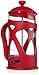 French Press Coffee & Loose Leaf Tea Maker, Red (8 Cup, 34 oz, 4 Mug), Heat-Resistant Glass, Bonus Filter, Spoon