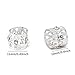 Honbay 20PCS Silver Rhinestone Hair Rings Dreadlocks Beads Braid Hair Cuffs Braiding Hair Jewelry (Triangle Hollow Out)