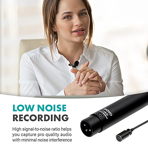 Movo LV4O Phantom Power Omnidirectional XLR Lavalier Microphone with
