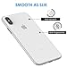 Ultra Thin iPhone X Case, Shamo's PP Thinnest Case [ 0.35mm ] Skin Light Slim Minimal Anti-Scratch Protective Cover Semi-Transparent Lightweight Matte Finish Coating Good Grip Frosted (White)