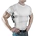 ConcealmentClothes Men’s Concealed Carry CCW Holster Shirt for Pistols & Accessories, Crew Neck, White, Large