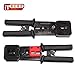 ITBEBE RJ45 Crimping Tool Made of Hardened Steel with Wire Cutter Stripping Blades and Textured Grips (RJ45 CRIMPER BLACK)