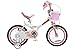 RoyalBaby Princess Girl Children's Bicycle Outdoor Ride-On Bike with Kickstand, Adjustable Seat, and Basket, 18 Inch, Jenny/White-Pink