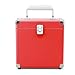 SW-B18s Retro Vintage leather Carrying Case for 45 RPM Records Red-7Inch