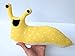 Yellow Banana Slug Plush / Yellow Stuffed Animal Banana Slug Plush
