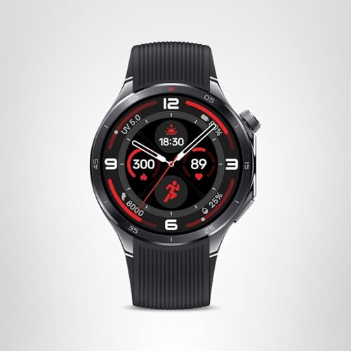 OnePlus Watch 3 Obsidian Titanium, 32 GB, batería de 120 horas, seguimiento de salud y estado físico, diseño de cristal de zafiro, bisel de titanio, motor dual, Wear-OS de Google