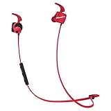 Bluedio TE (Turbine) Bluetooth 4.1 Wireless Sports Headphones, Sweatproof Running Earbuds with Mic (Red)