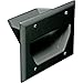 DATA COMM Electronics 45-0003-BK 3-Gang Recessed Low Voltage Wall Plate Cable Pass Through, Conceals AV Cord, Wall-Mounted TVs & Audio Devices, Non-Breakable ABS, ETL Listed, Black