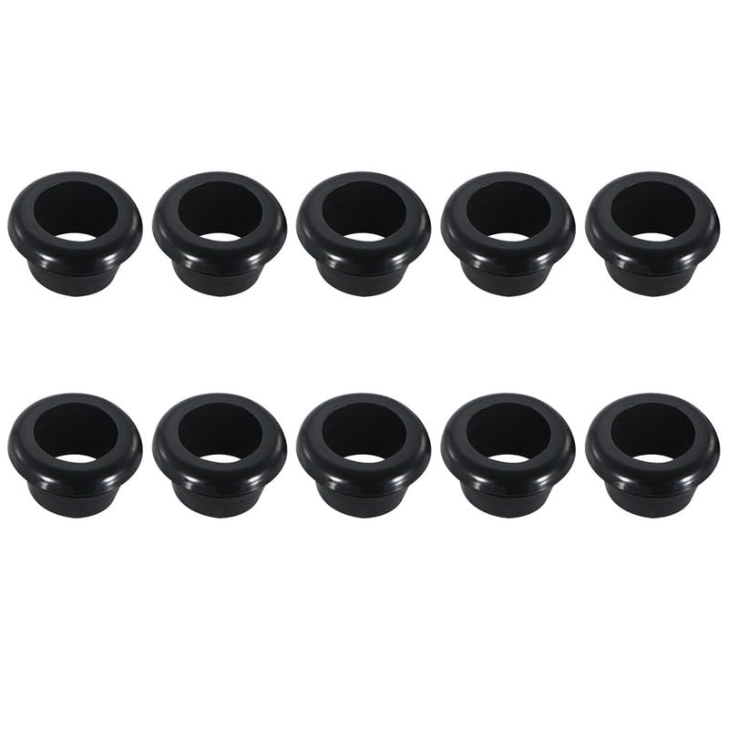 30mm Rubber Grommet, 10 Pcs Electrical Conductor Gasket Ring, Wire Tidies Organizer Management Grommets for Table, Desk, Machine, Black