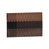 DaTun648 Placemat Placemats Set of 6 Washable Heat Insulation Non-Slip Woven Vinyl Place Mats for Kitchen and Dining Room Home Hotel (Color : Striped Coffee)