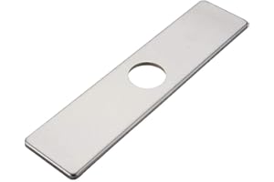 BATHLAVISH 10 Inch Kitchen&Bathroom Sink Faucet Baseplate Hole Cover Deck Plate Escutcheon Brushed Nickel Square 304 Stainless Steel