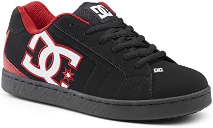 DC SureGrip Mens Net SG Black/White/Red Slip Resistant Work Shoes