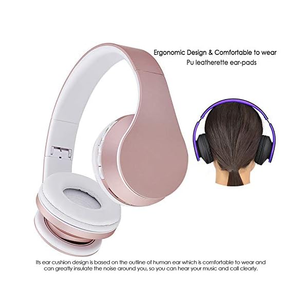 Andoer-Wireless-Bluetooth-Over-Ear-Stereo-Foldable-Headphones-Wireless-and-Wired-Mode-Headsets-with-Soft-Memory-Protein-Earmuffs-wMic-for-Mobile-Phone-PC-LaptopRose-Gold Andoer Wireless Bluetooth Over Ear Stereo Foldable Headphones, Wireless and Wired Mode Headsets with Soft Memory-Protein…