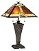 Mission Faux Wicker Tiffany Style Table Lamp