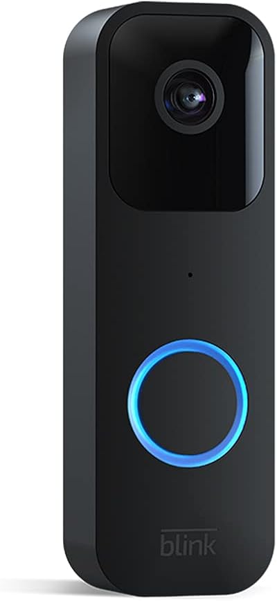 Blink Video Doorbell Black 1080p HD Two-Way Audio Battery Powered
