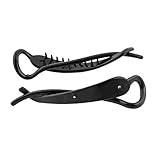 uxcell Plastic Twisted Women Lady Hair Banana Clip Clamp Claw Grip 2pcs Black