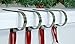 Haute Decor The Original MantleClip Stocking Holder with Holly Embossed Design- 4 Pack (Pewter) - Christmas Stocking Hanger Adjusts to Fit Various Mantel Styles