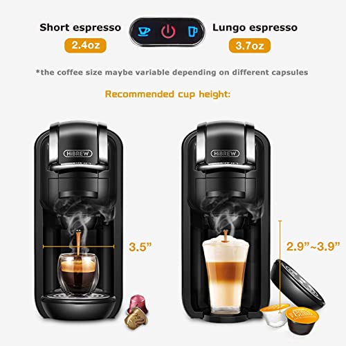 HIBREW 4 in 1 Espresso Machine for Capsule, 19 Bar Single Serve
