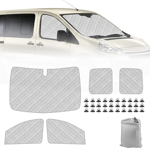 Car Interior Sun Visor Compatible with Citroen Jumpy/Dispatch Peugeot Expert Scudo 2006-2016, 5 Pieces Internal Car Sun Visor Cover