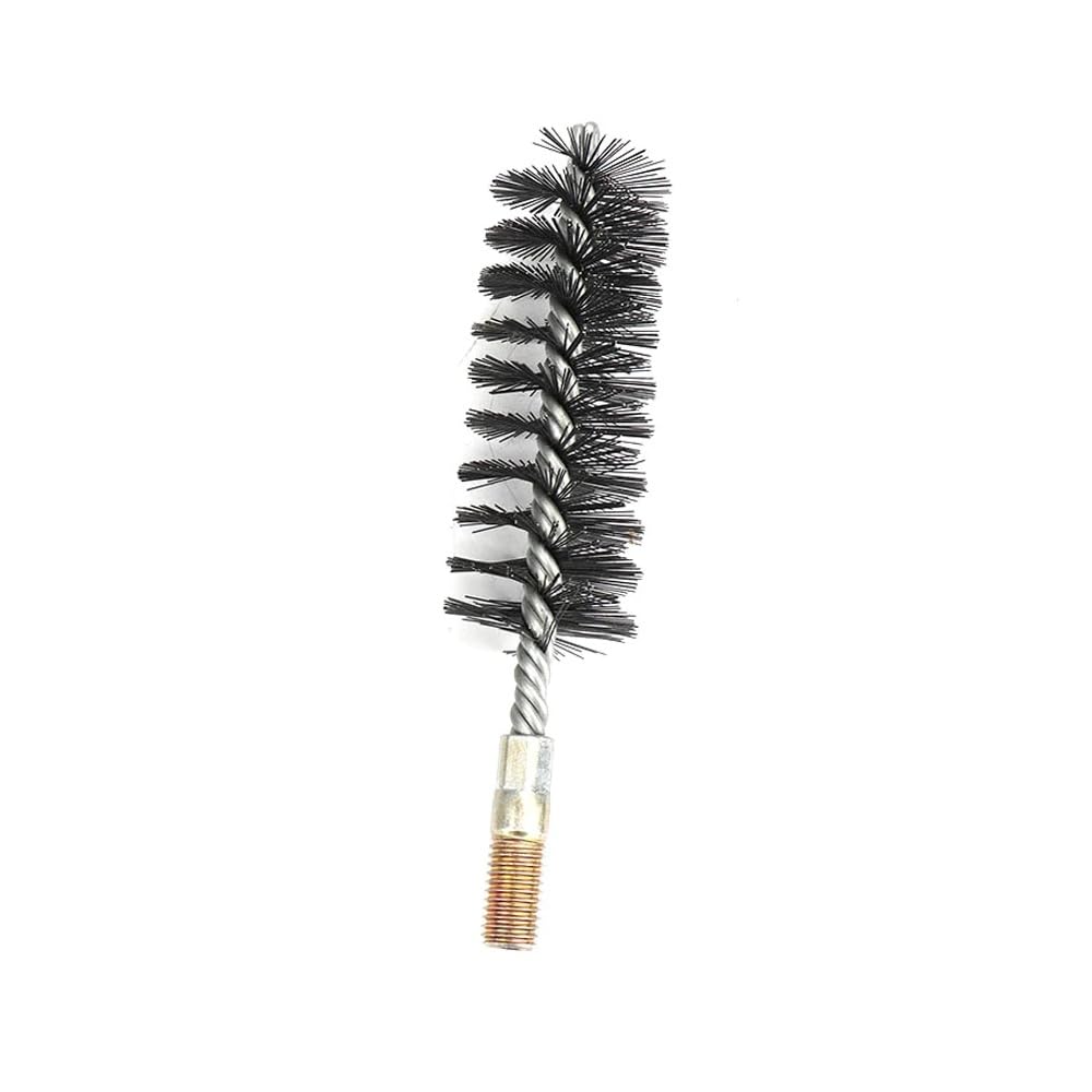MiJunHD Steel Wire Tube Cleaning Brush, 32mm Round Chimney Cleaning Brush, M12 Thread Interface for Plumbing and Mechanical (1Piece)