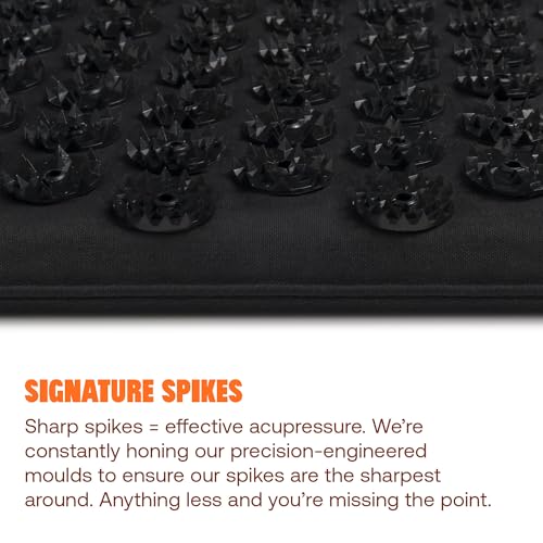 ShaktiMat Acupressure Mat for Relaxation, Massage Muscles, Aid Sleep & Unlock Inner Tension, Similar to Acupuncture, No Needles Required (Premium, Level 2, Shakti Black)
