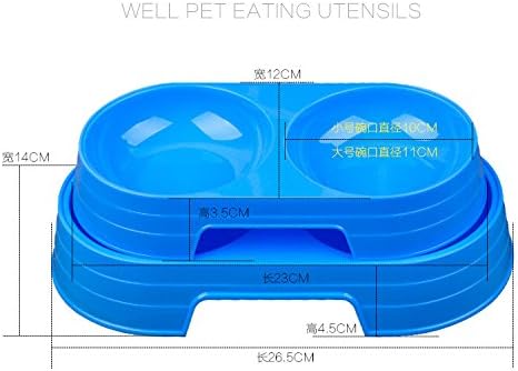 Pets Corner Market Double Food Bowls For Pet Dog cat candy color Dog bowl Plastic Water Food feeders Dog Bottles Feeding Bowls Puppy Cat Bowls