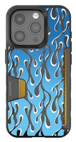 Smartish - Blue Flames - iPhone 15 Pro Wallet Case - Wallet Slayer Vol 1 [Slim…