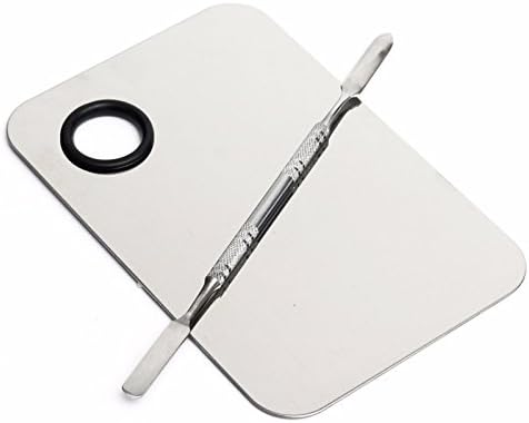 NEW Stainless Steel Professional Pro Cosmetic Makeup Palette Spatula Makeup Artist Tool for Mix Foundation Shades (150x100MM)