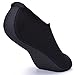 JACKSHIBO Men Women Quick-Dry Water Skin Shoes Aqua Socks for Water Sports Swim Surf Yoga Exercice Beach Black XXXL