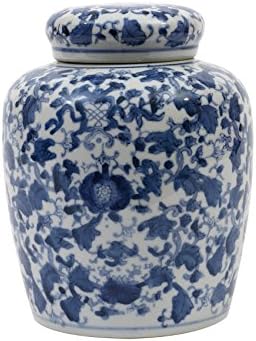 Creative Co Op Decorative Blue And White Ceramic Ginger Jar With Lid Buy Online At Best Price In Uae Amazon Ae