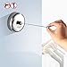 BESy Retractable Clothesline SUS304 Stainless Steel Clothes Dryer with Adjustable Rope String Hotel Style Heavy Duty, Drill Free or Screw Wall Mount, 9.2 Feets, Polished Chrome Finish, Round Style