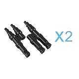 2 Sets of RENOGY Branch Connectors Solar MC4 Connectors Y connector in Pair MMF+FFM