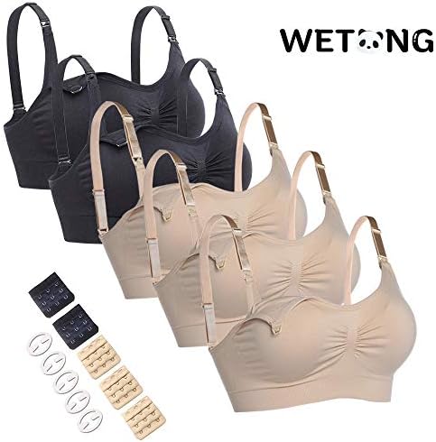 WeTong Maternity Nursing Bras Wireless Soft Cotton Seamless Bralette Sleep for Breastfeeding