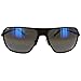 Vuarnet Extreme Unisex VE 7012 Square Polarized Aviator Sunglasses, Matte Black