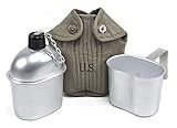U.S. WW2 Canteen, Dark OD Cover and Canteen Cup Repro