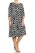 Pastel by Vivienne Women's A-Line Trapeze Midi Dress Plus Size X-Large Polka Dot Black