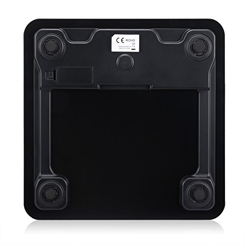 Digital Body Weight Scale, Body Composition Analyzer Health Monitor with Large Backlit Display, 7 Accurate Metrics Measurements, 396 pounds (Black)