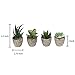 MyGift Faux Succulent Plants, Assorted Decorative Artificial Succulent Plants with Gray Pots, Set of 4