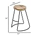 The Urban Port Antique Colonial Attractive Wooden Barstool with Iron Legs (Short)