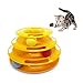 Pet Craft Supply Interactive Cat & Kitten Three Layer Colorful Track Ball Tower Fun Mental Stimulation Physical Exercise Puzzle Cat Toys
