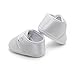 Delebao Baby Infant Lace Up Satin White Shoes Bootie Slippers Sneakers (0-6 Months, Shoes)
