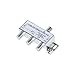 Cables Direct Online 3 Way Bi-Directional 5-2300 MHz Indoor and Outdoor Waterproof Coaxial Antenna Splitter for RG6 RG59 Coax Cable Satellite HDTV (3 Ports)