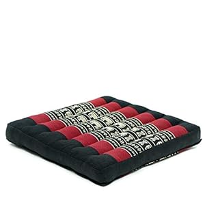 Leewadee Floor Cushion Seat Cushion Seat Cushions For Chairs Outdoor Floor Cushion Floor Seat Meditation Cushion Meditation Seat, Kapok, black red